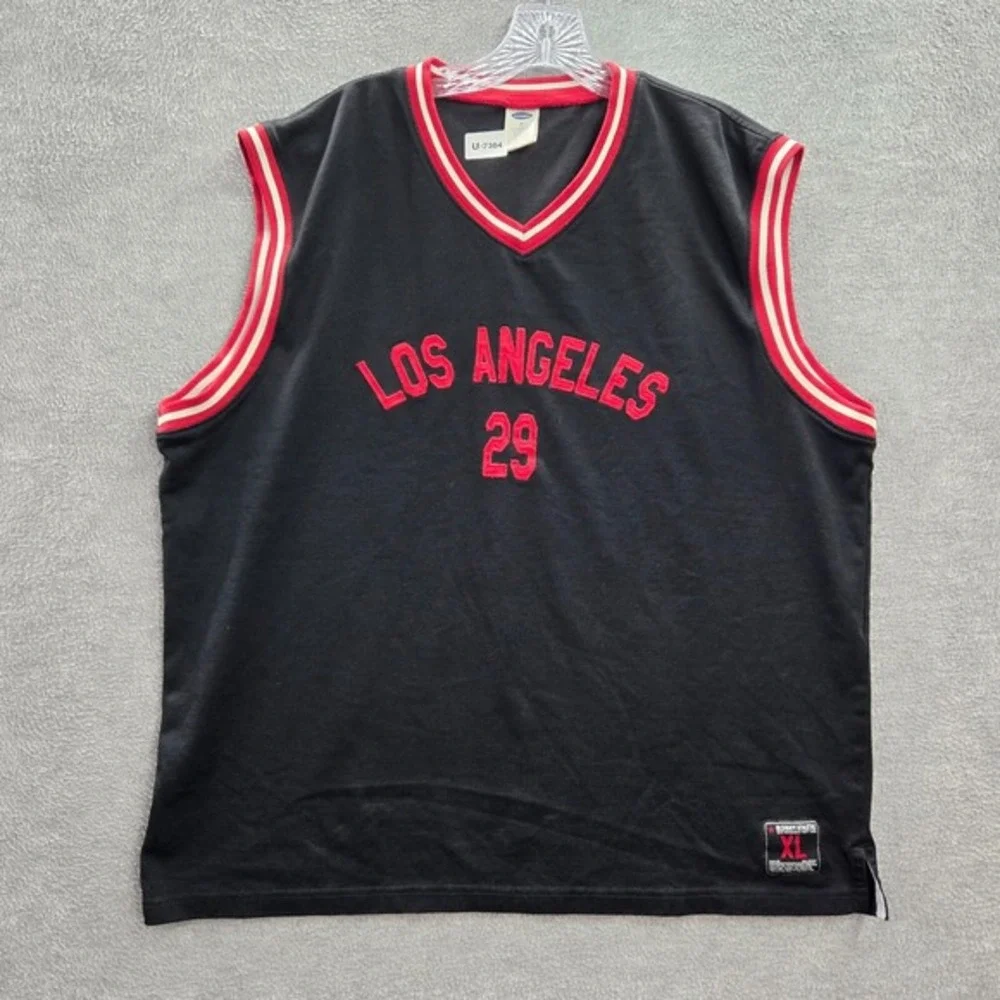 VINTAGE Old‎ Navy Men Activewear Shirt XL Black Jersey Los Angeles 29 Pullover
